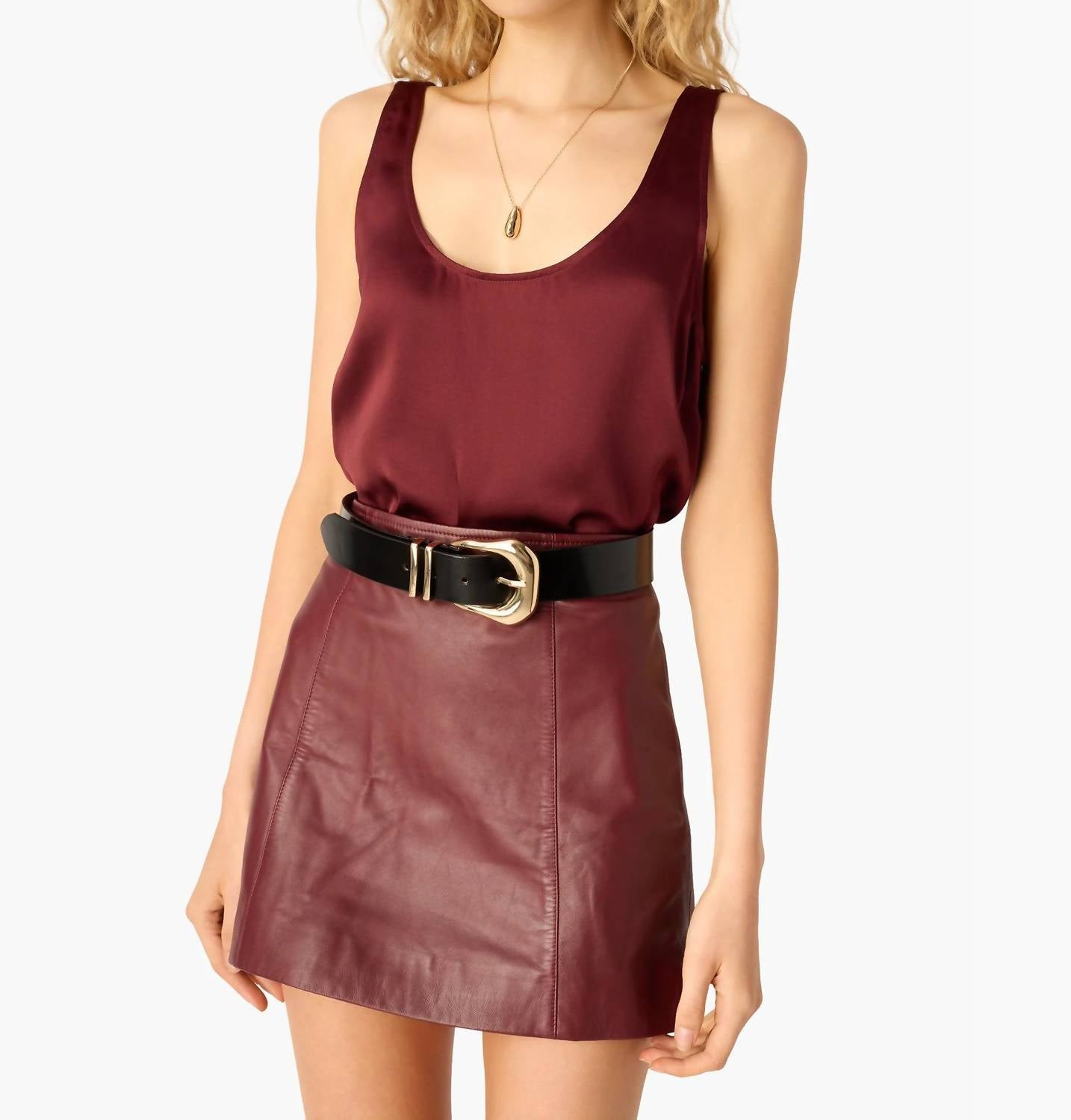 Cami Nyc - Cillian Genuine Leather Mini Skirt