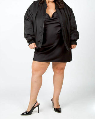 Good American - Satin Bomber Jacket - Plus