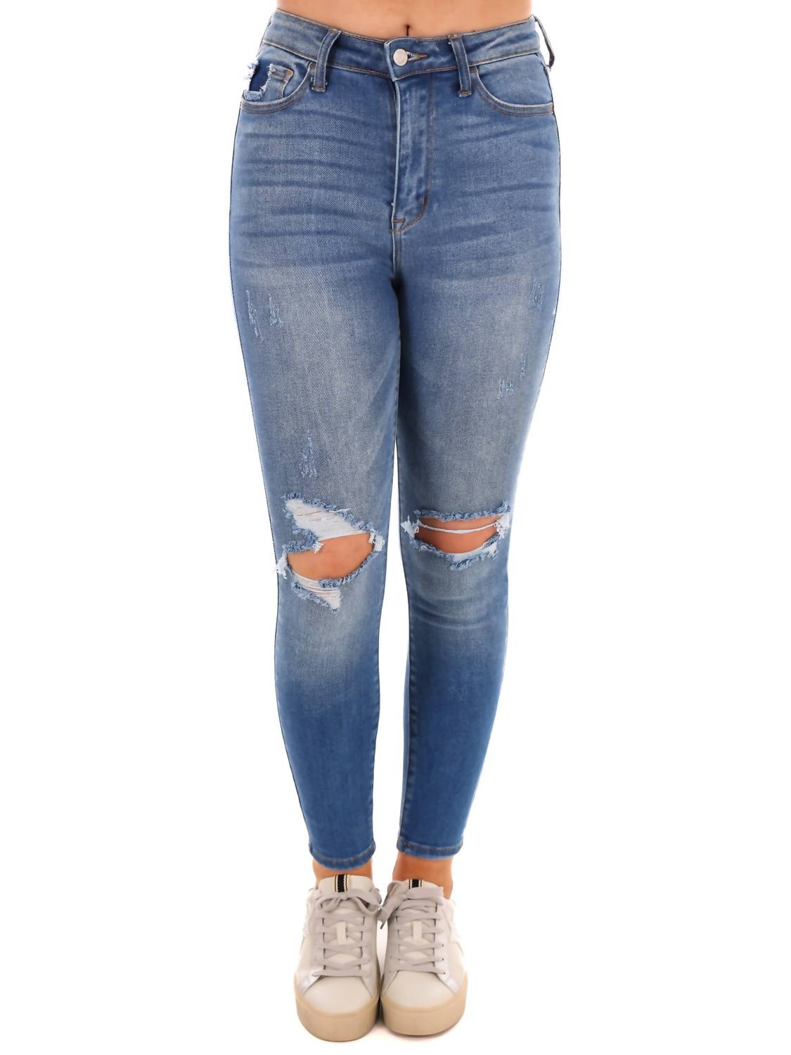 Cello - Born To Run High Rise Destroy Ankle Skinny Jeans