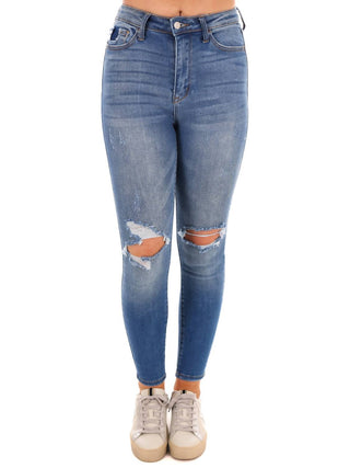 Cello - Born To Run High Rise Destroy Ankle Skinny Jeans