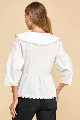 Tcec - Exclusive Charm Peter Pan Collar Top