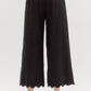 Entro - Scallop Hem Wide Leg Pant