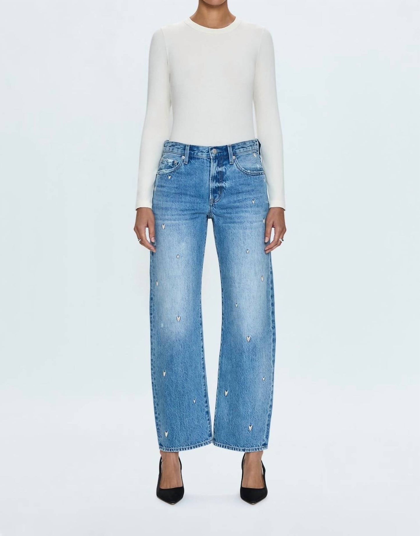Pistola - Lexi Mid Rise Bowed Straight Jean