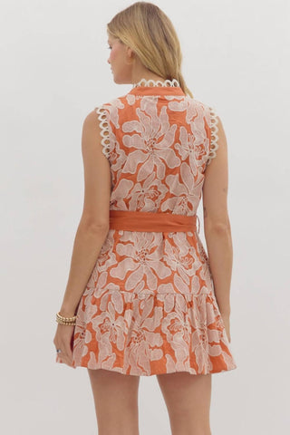 Entro - Celestine Embroidered Lace Mini Dress