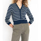 Kule - Clove Striped V-neck Cardigan