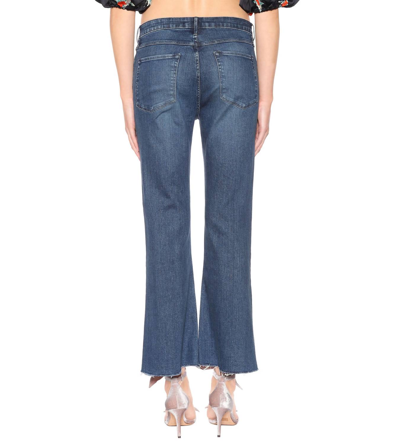 3X1 - Women's W25 Midway Extreme Cropped Jeans Fringed Edges Denim Pants