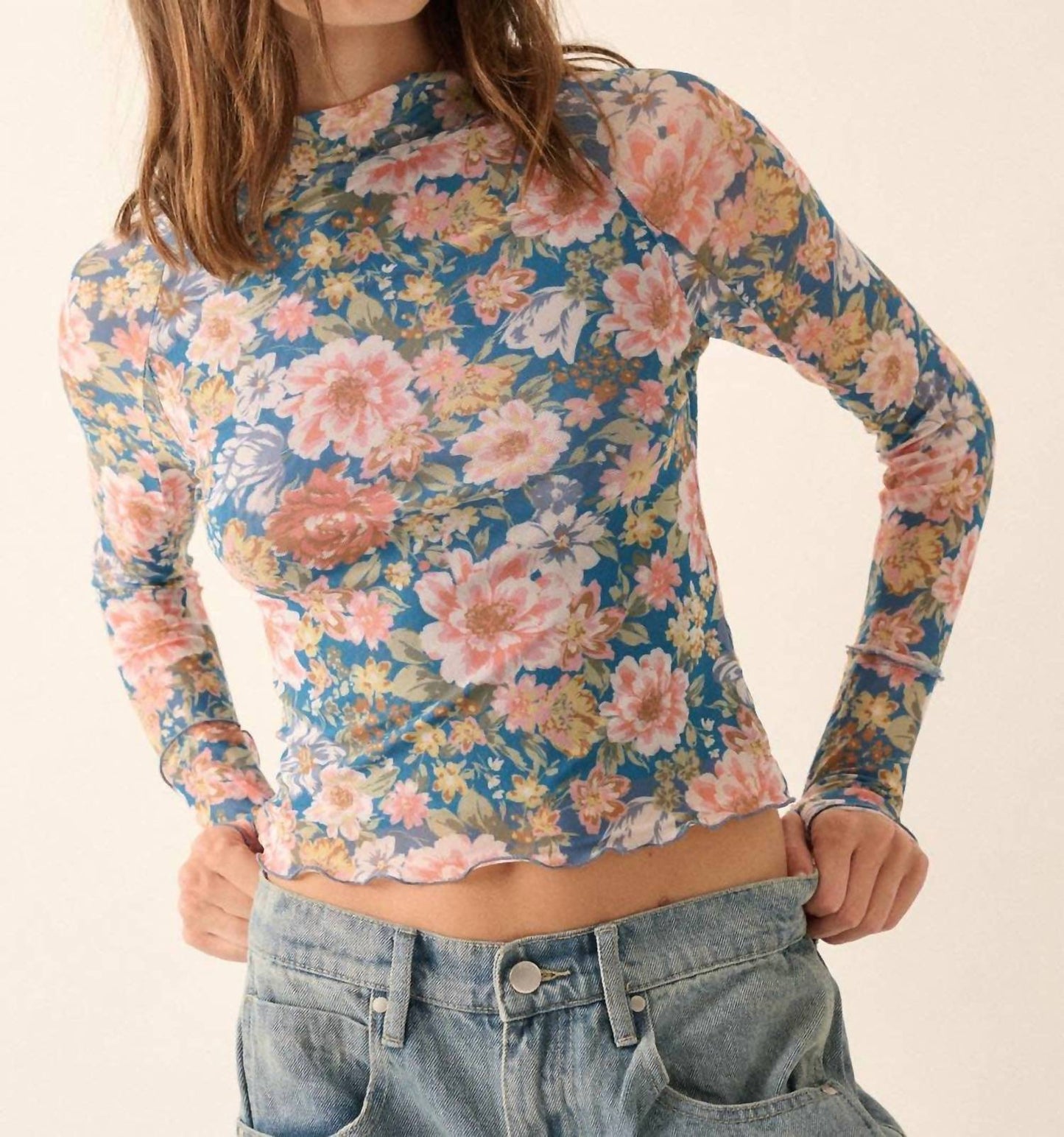 Promesa - Floral Mesh Top