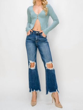 Risen - High Rise Straight Crop Jean