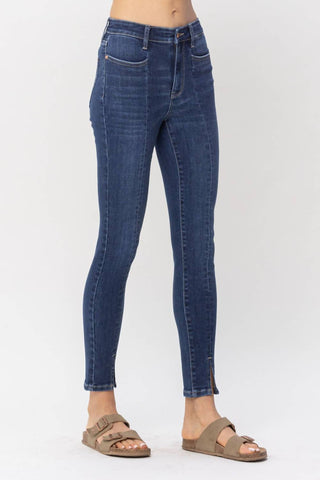 Judy Blue - High Waist Front Inseam & Slit Skinny Denim Jeans
