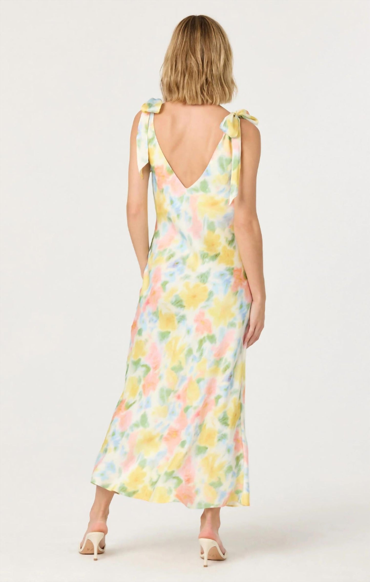 Astr - Allexina Front Thigh Slit Maxi Dress