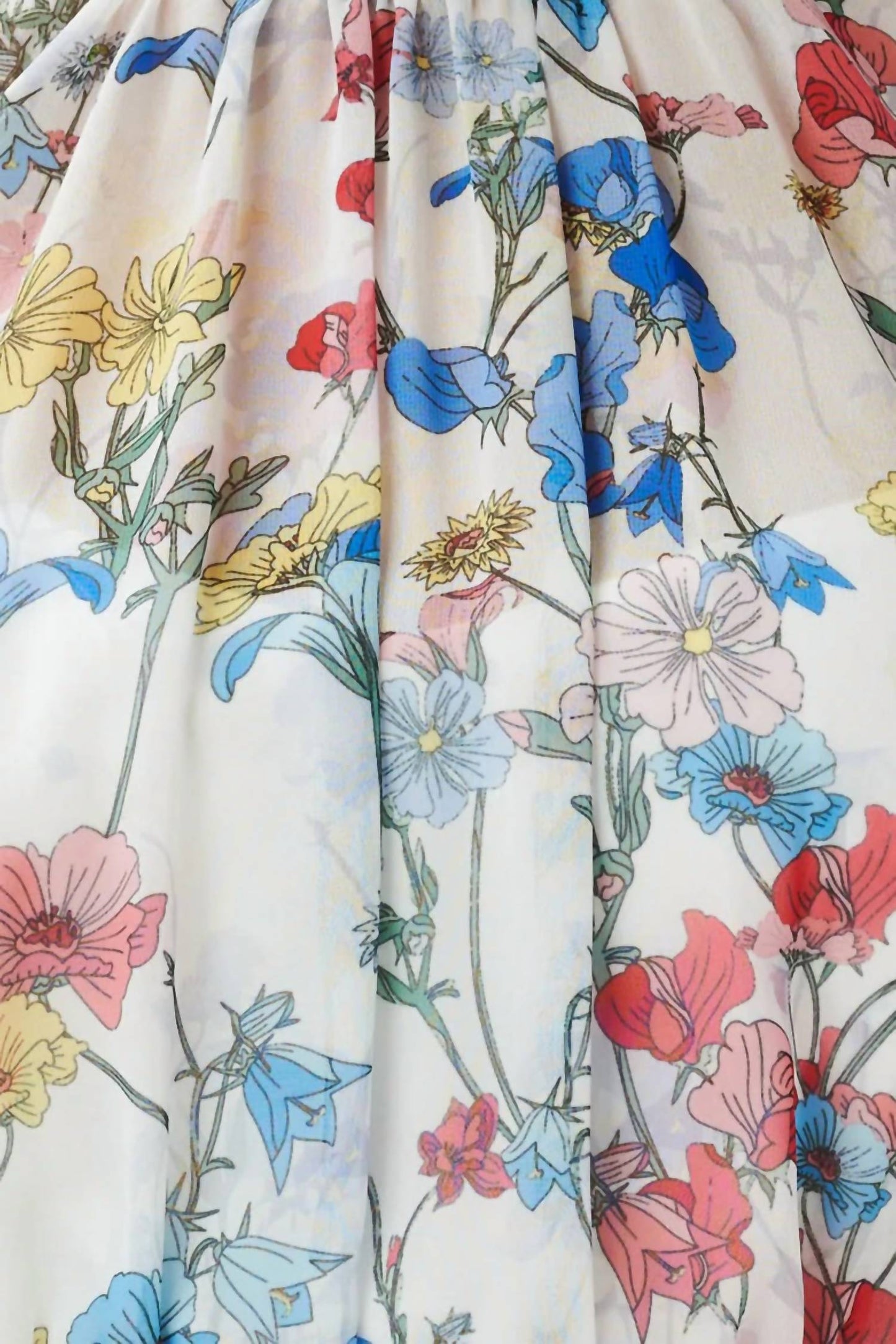 Adrianna Papell - Sleeveless Floral Chiffon Midi Dress