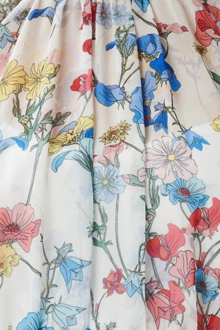 Adrianna Papell - Sleeveless Floral Chiffon Midi Dress