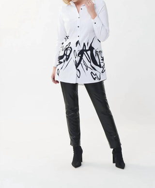 Joseph Ribkoff - Faux Leather LDS Slimming Pant