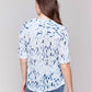 Charlie B - Printed Cotton Gauze Half-button Blouse