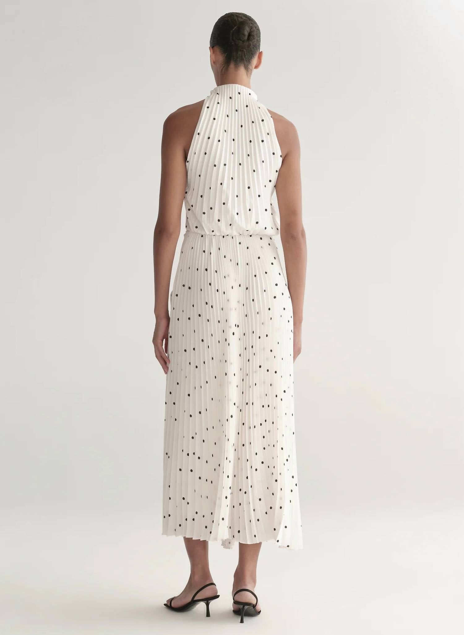 alc white pleated dress ALC Women's Bianca Strapless Pleated Maxi Dress