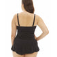 Always For Me - Plus Size Isabella Twist Front Bandeau Strapless Shirred Tankini Top with Matching Tankini Bottom