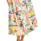 Umgee - Abstract Print Front Button Down Skirt