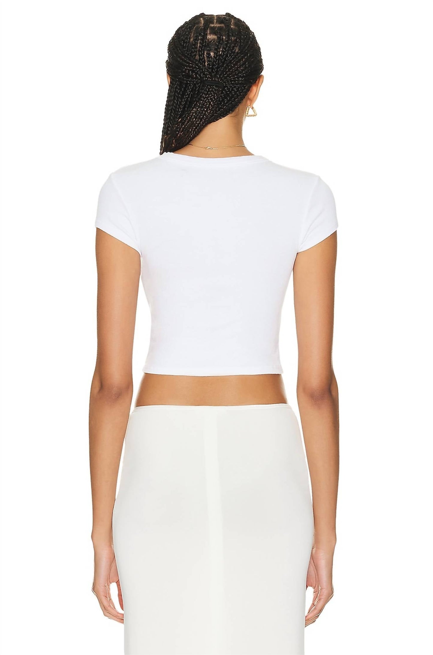 Enza Costa - Women's Cropped Cap Sleeve T-shirt