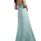Jasmine Bridal - Poly Chiffon Long Bridesmaid Dress with Jewel Neckline