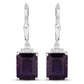 6.63 Carat Genuine Amethyst .925 Sterling Silver Earrings
