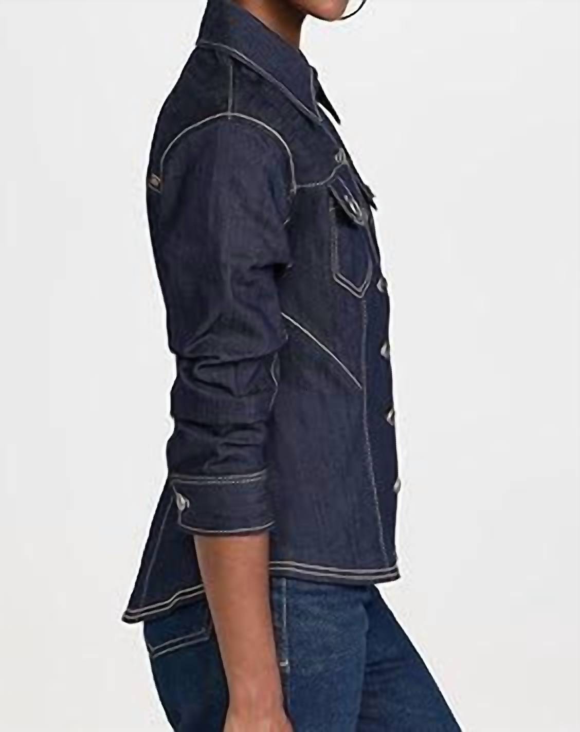 Cinq A Sept - Denim Scrunch Sleeve Top