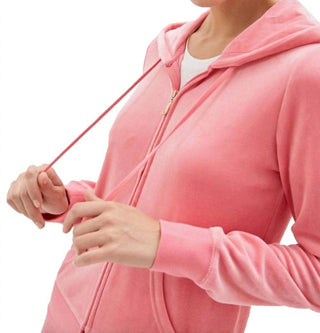 Juicy Couture - Traditional Logo Track Velour Robertson Hoodie