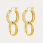 Dean Davidson - Women's Petite Pave Drop Hoop Earring