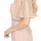 Joseph Ribkoff - Guipure Lace Flutter Sleeve Midi Sheath Dress