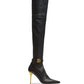 Balmain - Women's Raven 120mm Leather Over The Knee Stiletto Boots