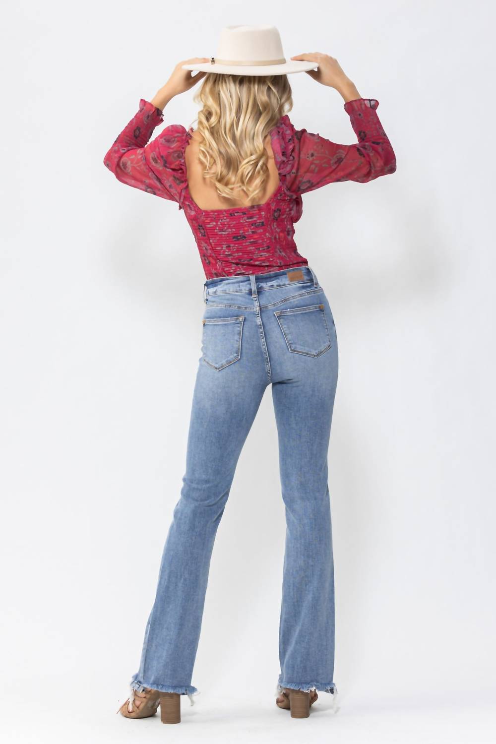Judy Blue - High Waist Double Button Bootcut Jeans