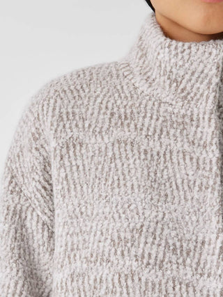 Eileen Fisher - Alpaca Jacquard Stand Collar Coat