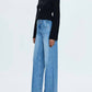 Pistola - Lana Double Button High Rise Ultra Wide Leg Jeans
