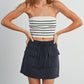 Buttermelon - Washed French Terry Front Pocket Mini Skirt