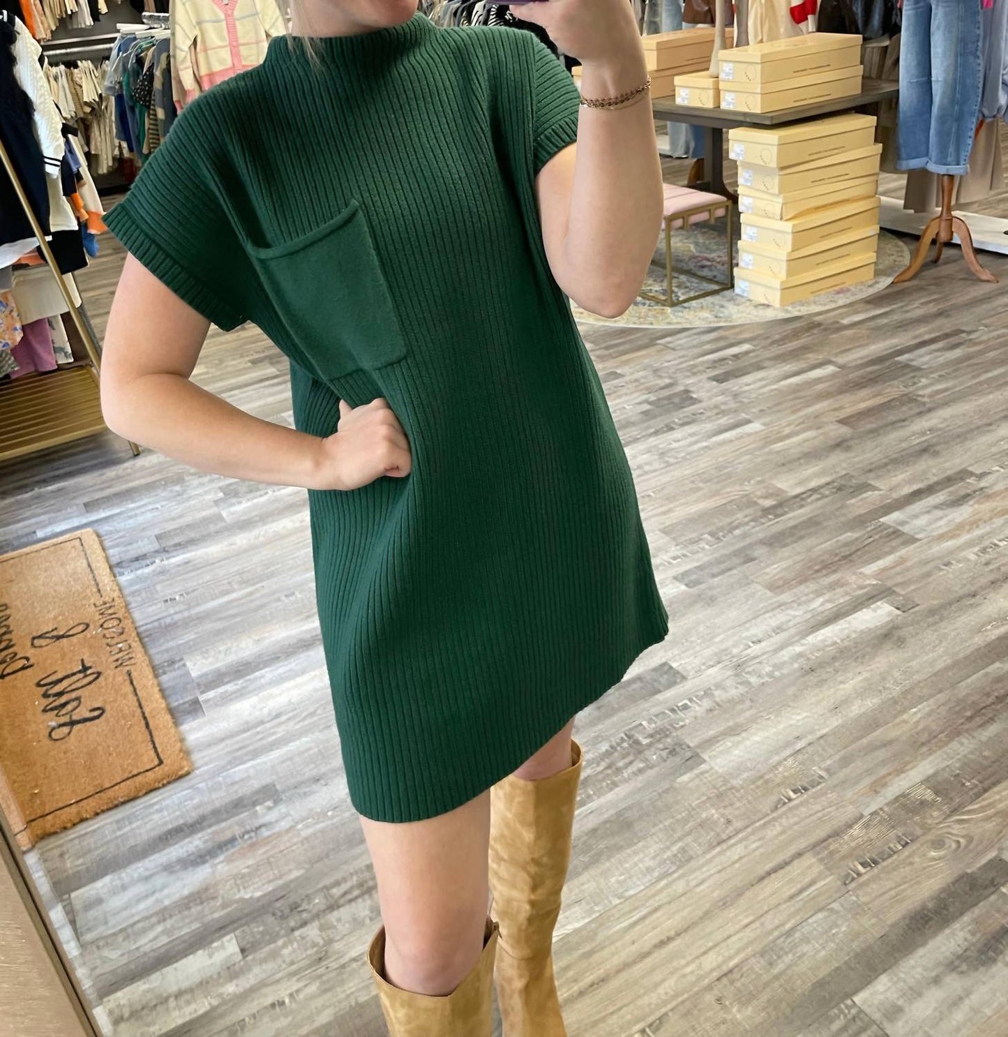 Entro - Ribbed Sweater Dress