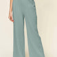 Double Take - Women's Full Size Texture Smocked Waist Wide Leg Pants