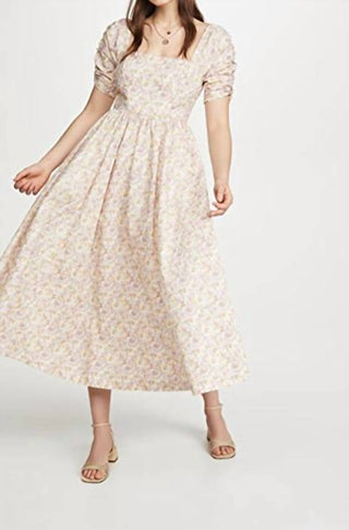 Free People - She’s A Dream Floral Powder Combo Midi Dress