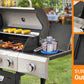 Propane Grill 4 Burner Barbecue Grill Stainless Steel Gas Grill with Side Burner