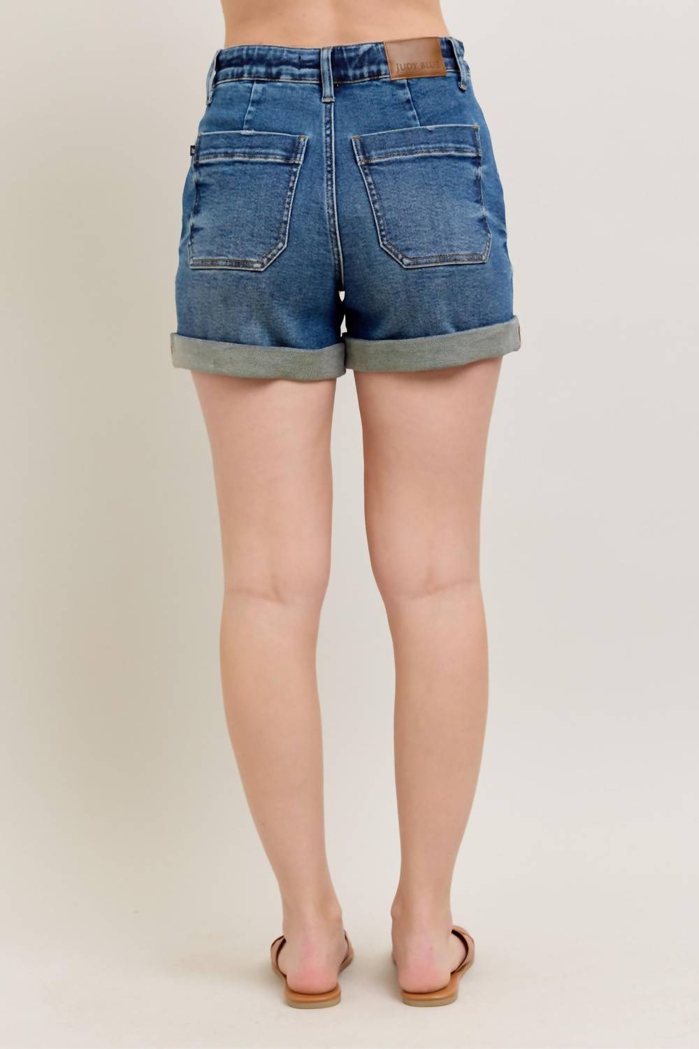 Judy Blue - High Waist Cuffed Jogger Denim Short