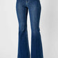 Judy Blue - High Waisted Angled Side Seam Detail Flare Jeans