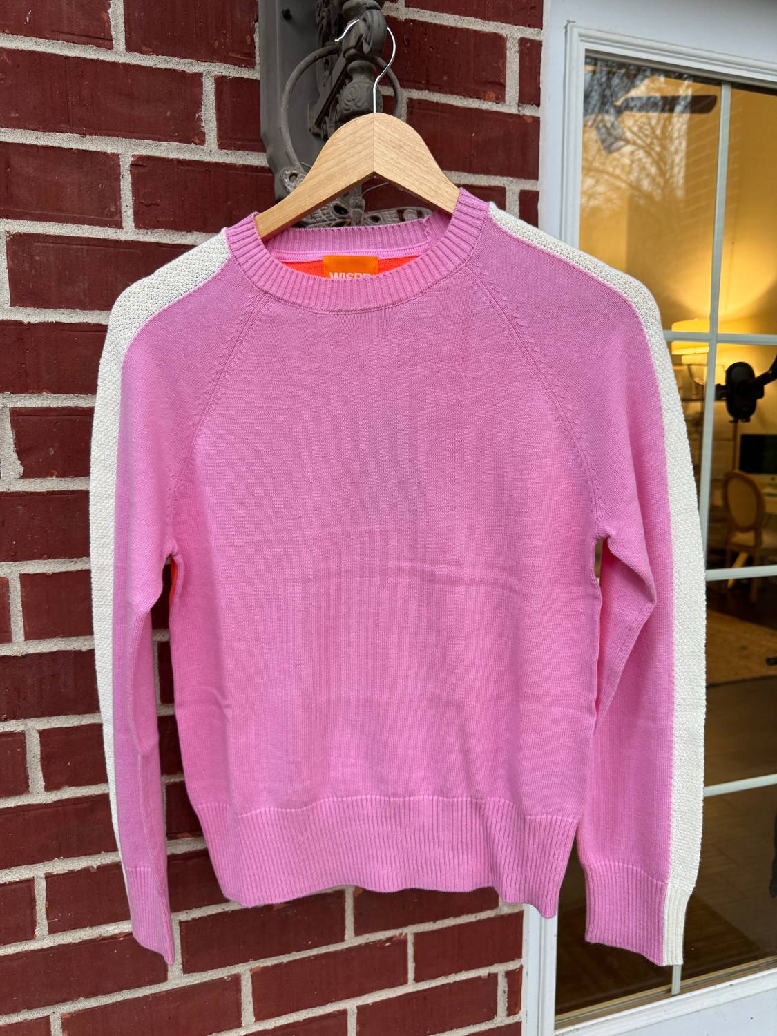 Brodie Cashmere - Summer Stripe Up Crew Neck Tee