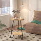Petal Shape Accent Side Table - Acacia Wood