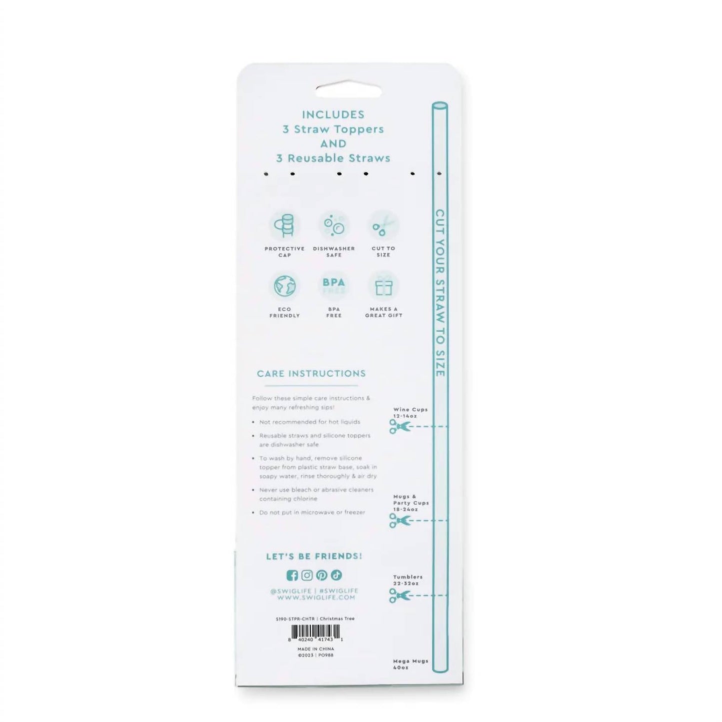 Swig Life - Christmas Straws + Toppers