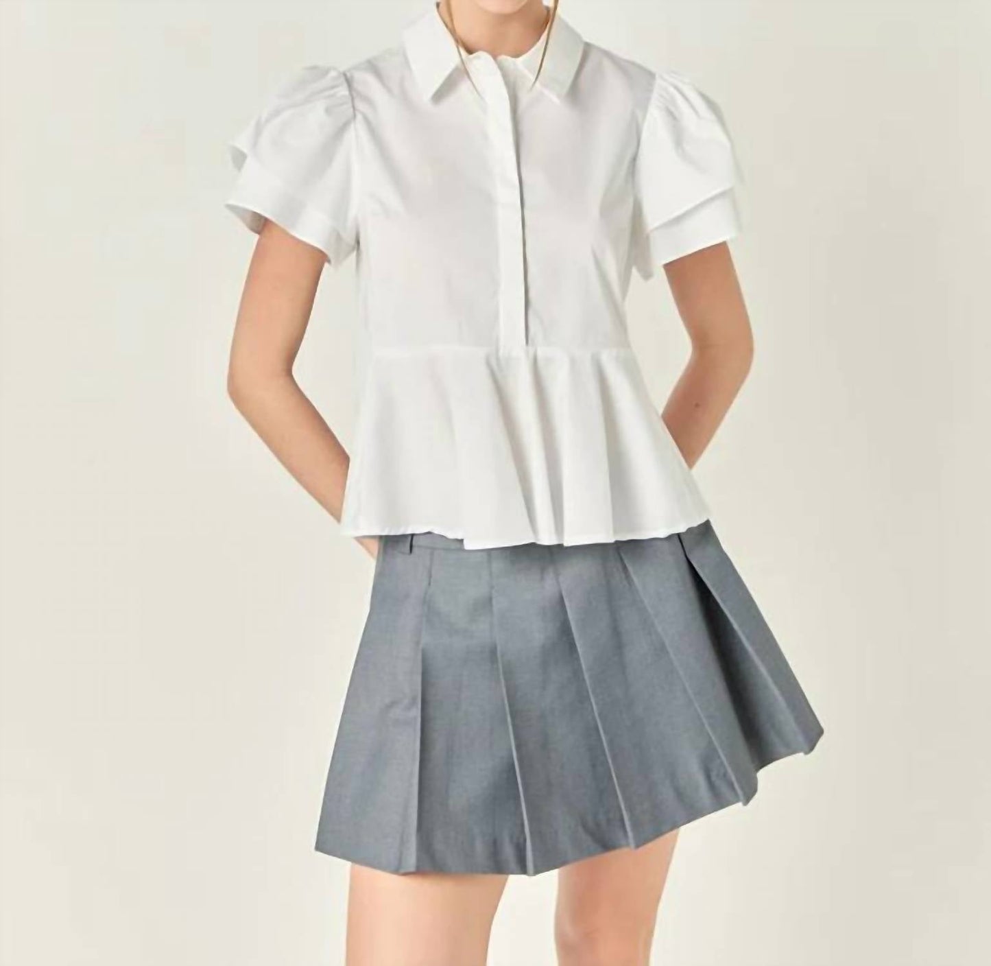 English Factory - Lilly Peplum Top