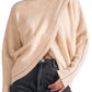 Elan - Criss Cross Mock Neck Sweater