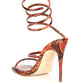 Steve Madden - Women's Exotica Snake Print Leather Wraparound Strap Sandals