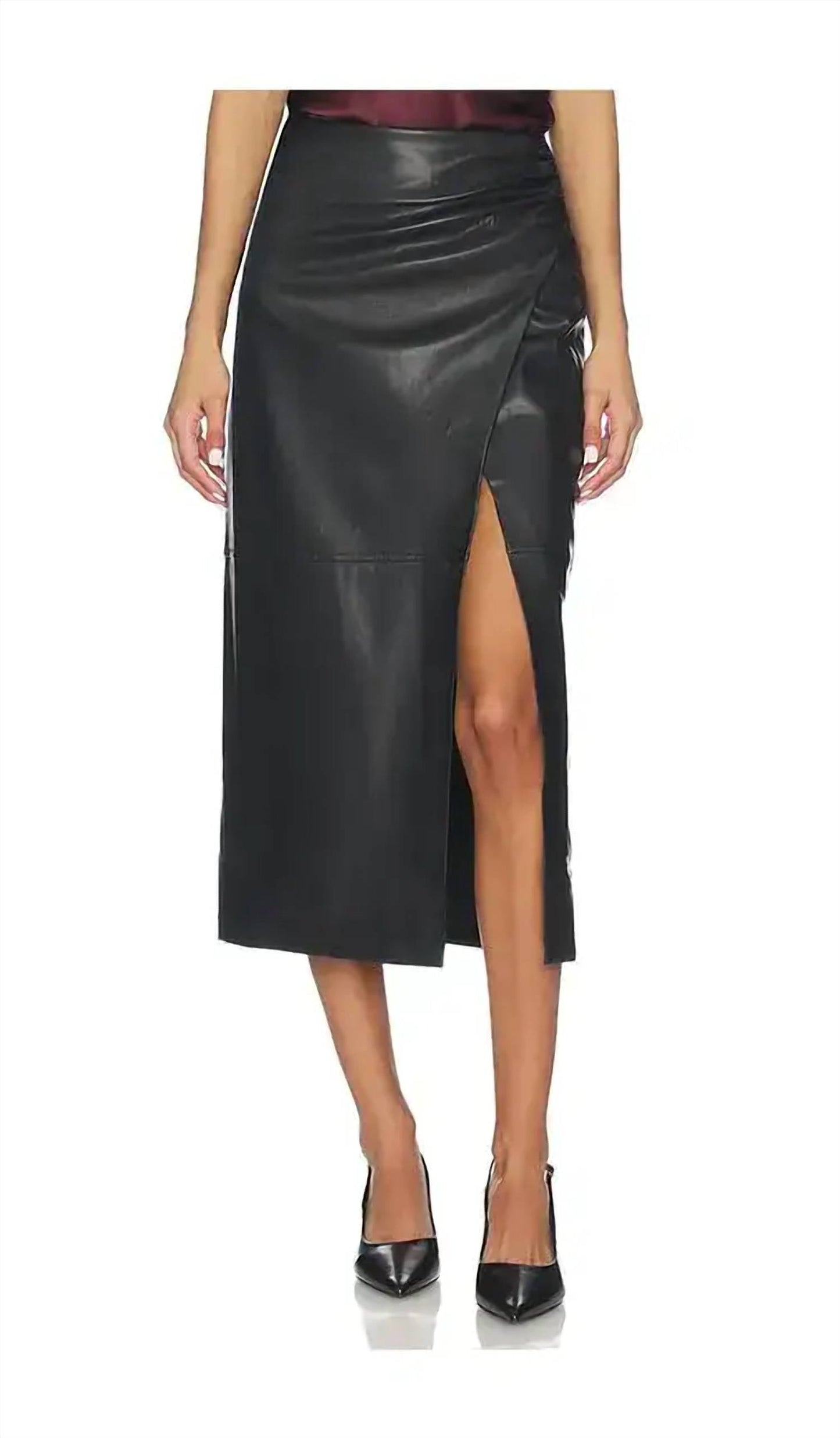 Cami Nyc - Lorena Vegan Faux Leather Midi Skirt