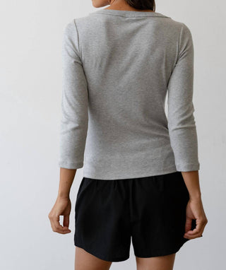 Donni. - Baby Rib Boat Neck Tee