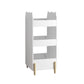 Bear Shaped Bookshelf With Chalkboard Side, 3-Tier Storage Organizer For Playroom - White
