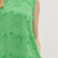 Entro - Sleeveless Floral Appliqué Mini Dress