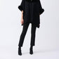 Joseph Ribkoff - Faux Fur Trim Oversized Three Quarter Sleeve Cape